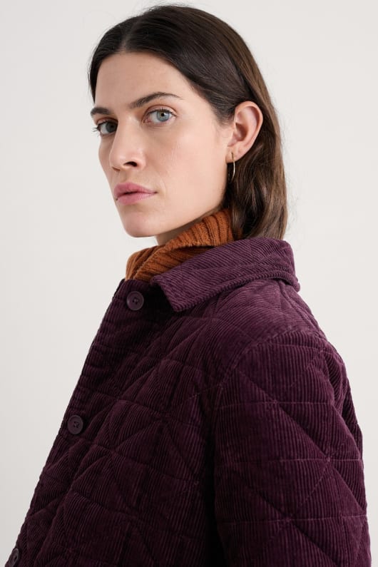 flut quilted cord-jacke
