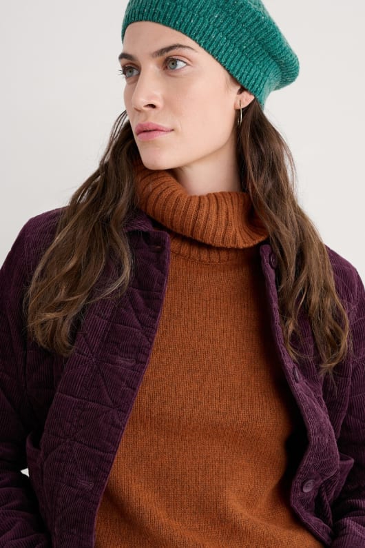 flut quilted cord-jacke