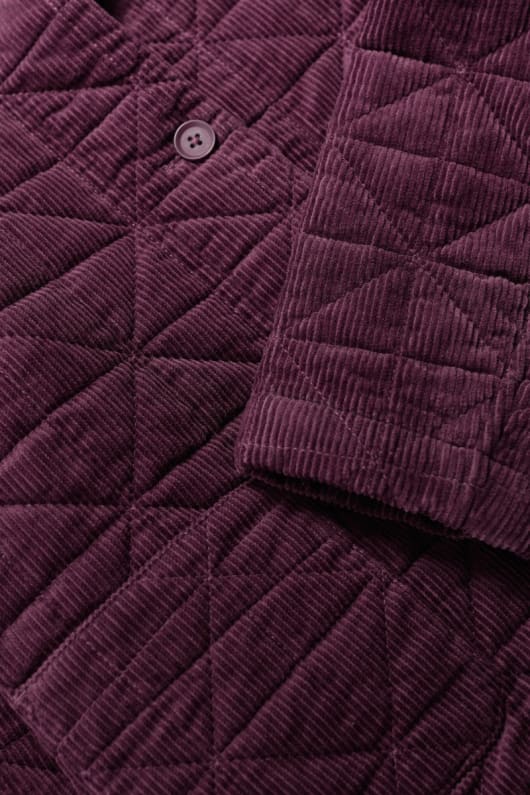 flut quilted cord-jacke