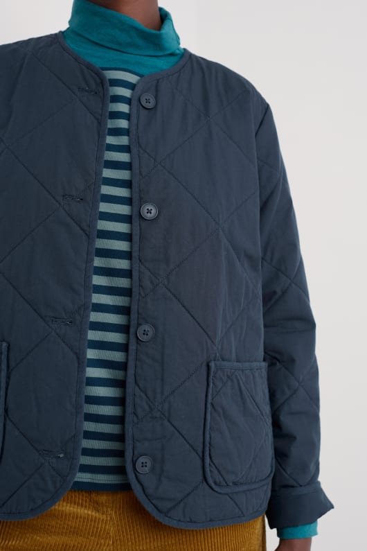 swift scheune bio-baumwolle gesteppte jacke