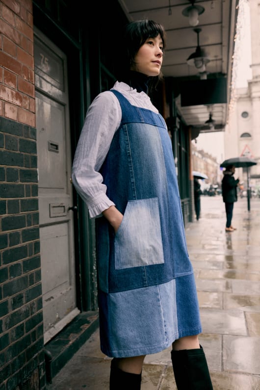 jenseits von retro-x meersalz calican trägerkleid