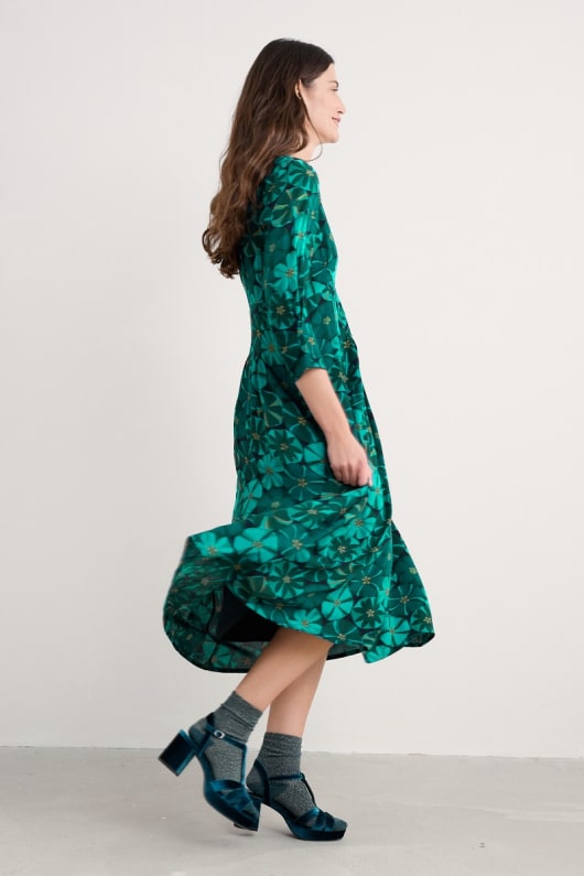 etta oben gedruckt-knöchel-kleid