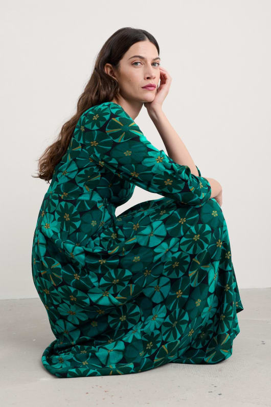 etta oben gedruckt-knöchel-kleid