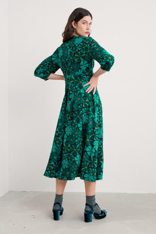 etta oben gedruckt-knöchel-kleid