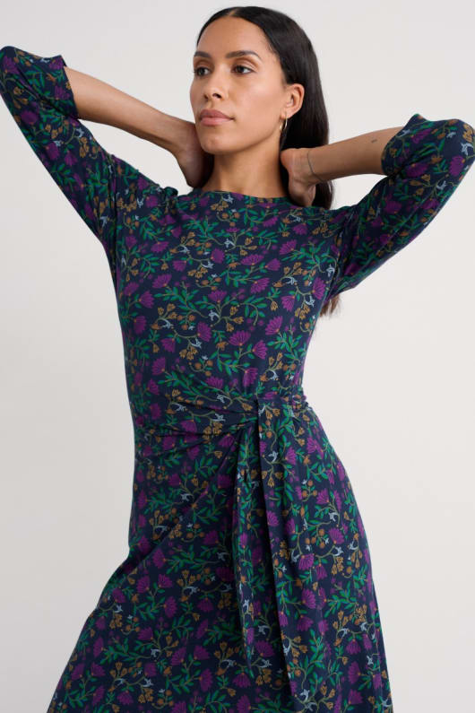 ordnen midi-länge jersey kleid