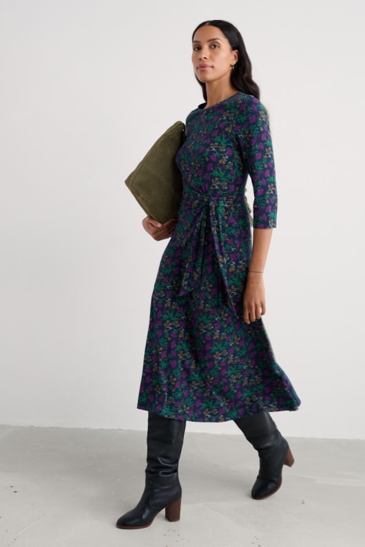 ordnen midi-länge jersey kleid