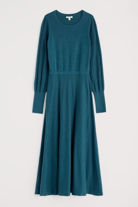 silbermöwe strickkleid in gots-zertifizierte bio-baumwolle