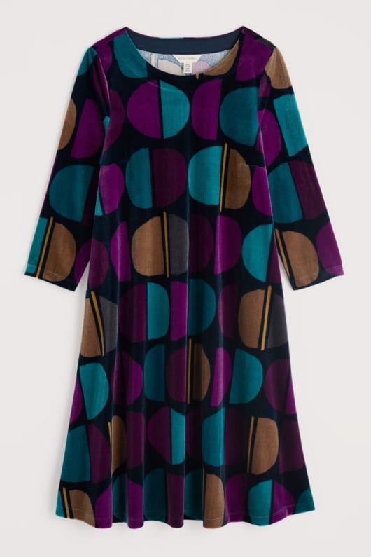 mahonia velvet shift dress