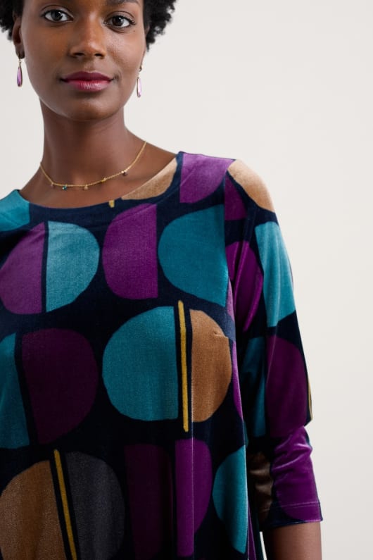 mahonia velvet shift dress