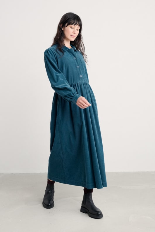 rosina shirt-stil midi kleid