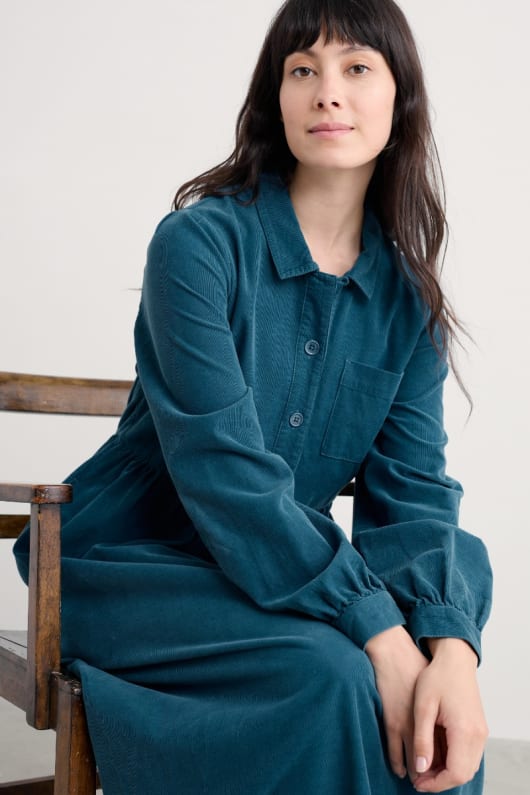 rosina shirt-stil midi kleid