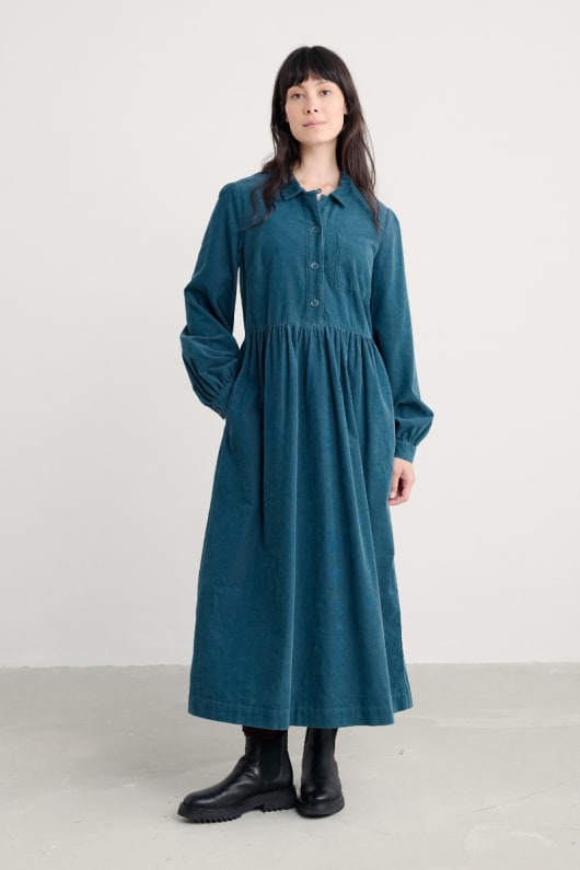 rosina shirt-stil midi kleid