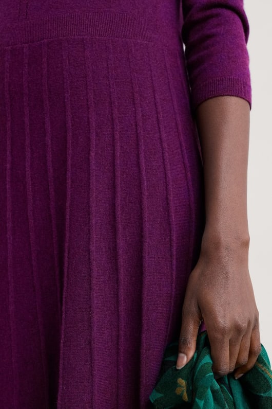 folk-song-gestrickte midi kleid