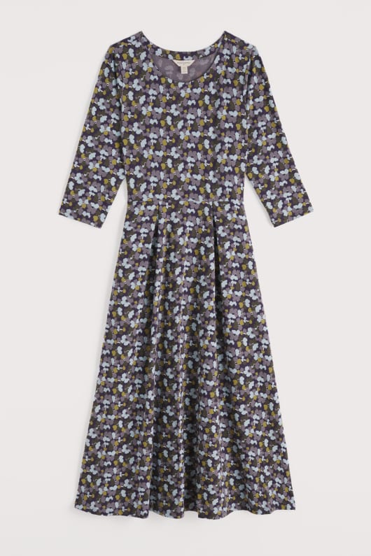 veronica midi-kleid in gots-zertifizierte bio-baumwolle jersey
