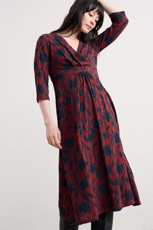 chapelle 34 sleeve dress in gots-zertifizierte bio-baumwolle jersey