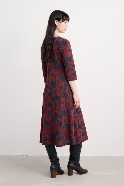 chapelle 34 sleeve dress in gots-zertifizierte bio-baumwolle jersey
