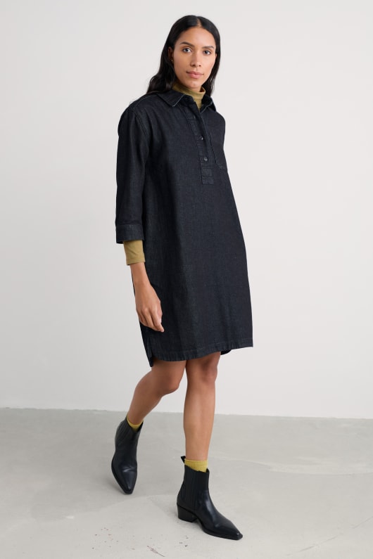 reiseführer denim shirt kleid