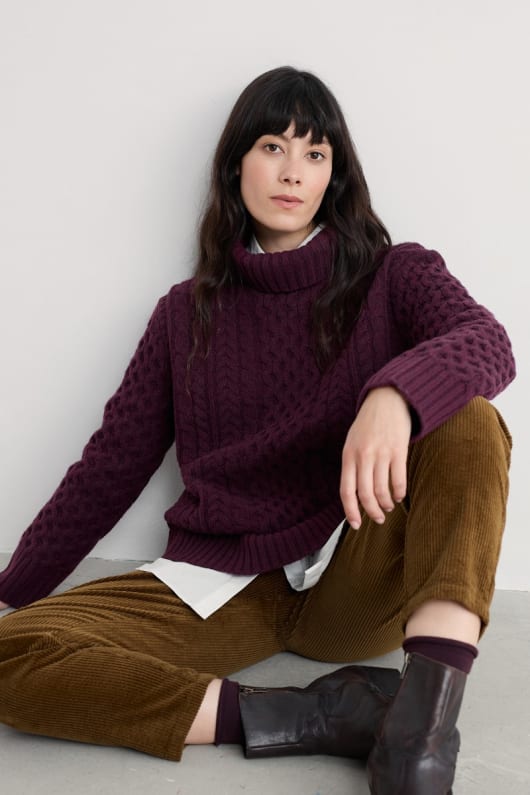 kiefer wald cable knit merino pullover