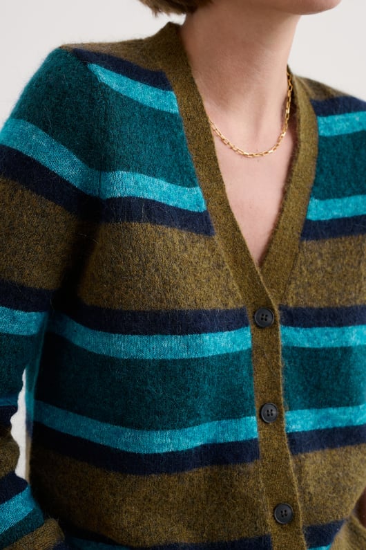 radierung v-neck cardigan enthält mohair