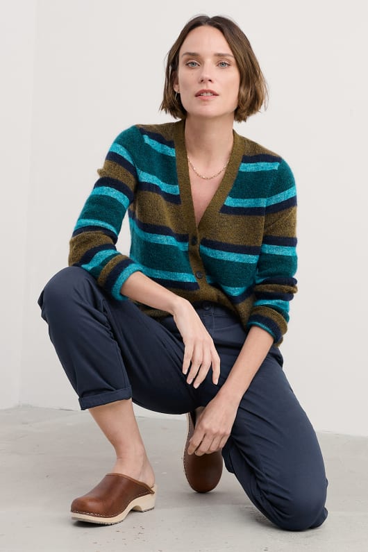 radierung v-neck cardigan enthält mohair