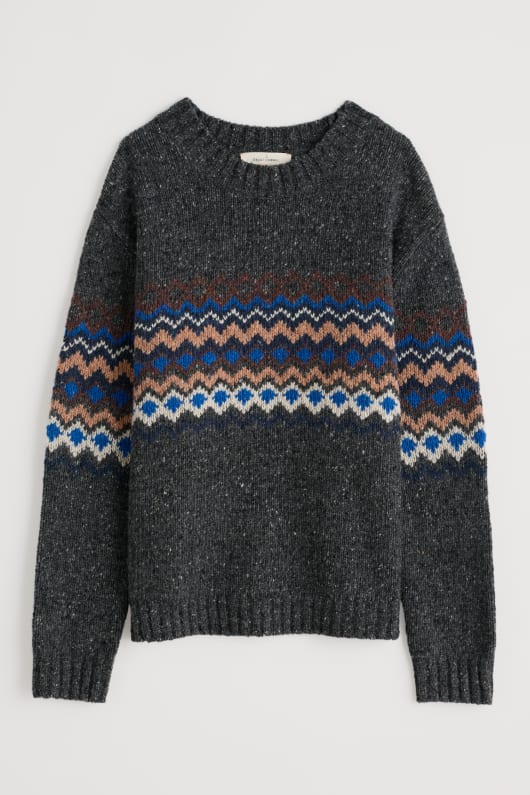 golden light fair isle jumper