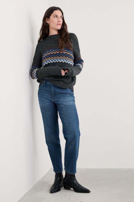 golden light fair isle jumper