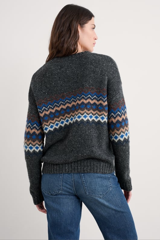 golden light fair isle jumper