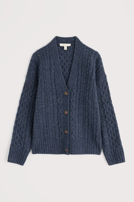 newlyn-strickjacke gemacht mit merino wolle