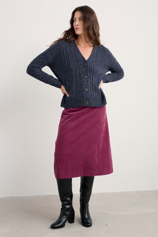 newlyn-strickjacke gemacht mit merino wolle