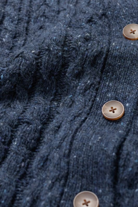 newlyn-strickjacke gemacht mit merino wolle