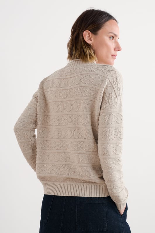 penkestle gestrickte jumper enthält recycelte baumwolle