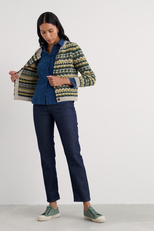 dawson pick merino-blend fair isle cardigan