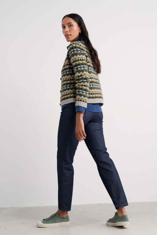 dawson pick merino-blend fair isle cardigan