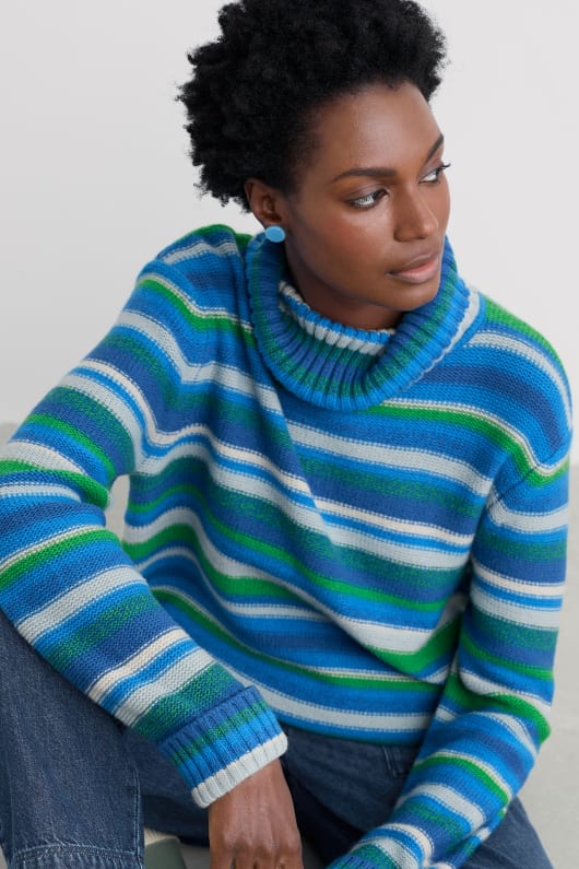 braque lambswool blend roll neck jumper