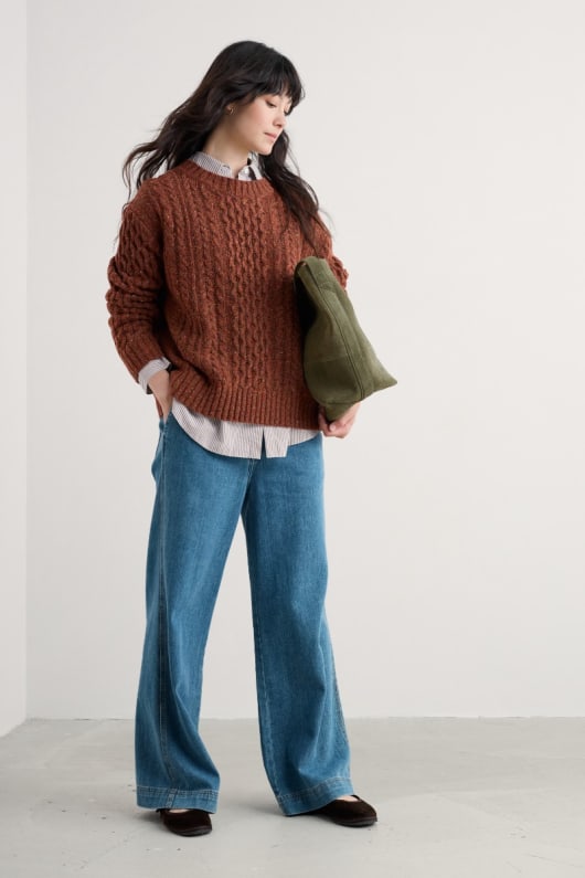 newlyn kabel stricken jumper
