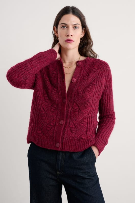 sand thistle mohair-blend cardigan