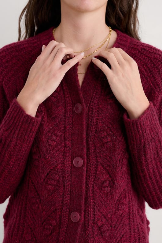 sand thistle mohair-blend cardigan