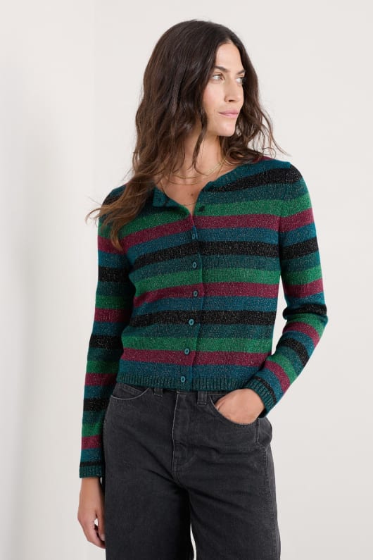tern flut sparkle merino blend strickjacke
