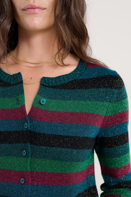 tern flut sparkle merino blend strickjacke