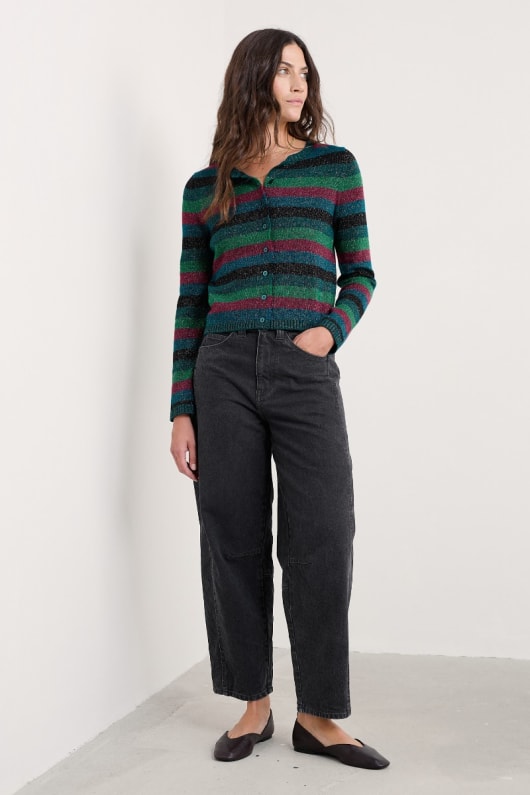 tern flut sparkle merino blend strickjacke