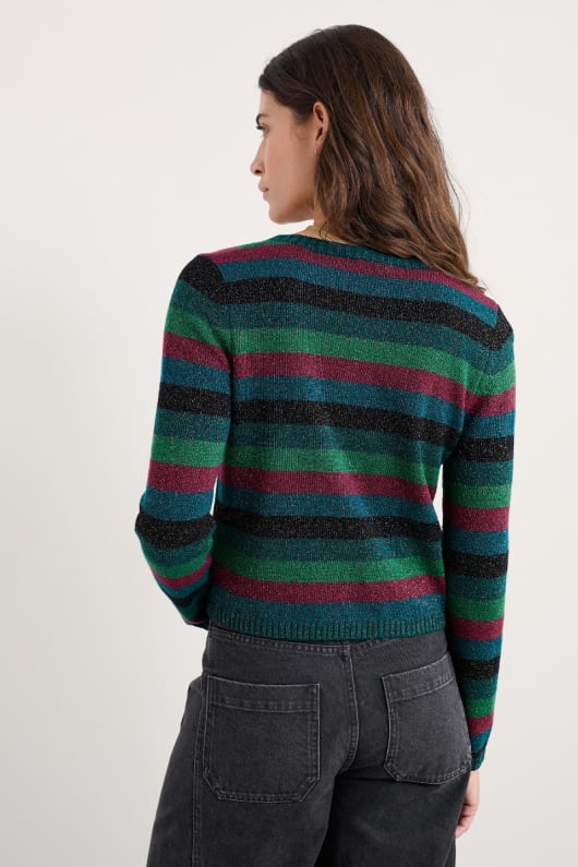 tern flut sparkle merino blend strickjacke