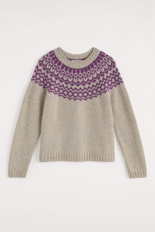 port kinnis fair isle pullover mit merino