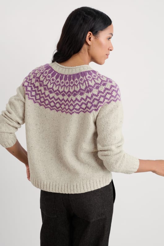 port kinnis fair isle pullover mit merino