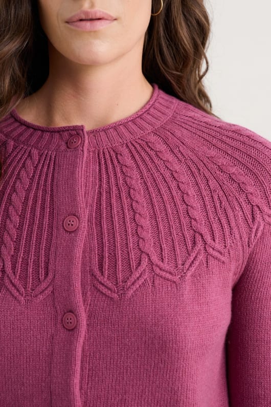 sand song cable stich cardigan