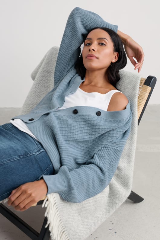 winding creek bio-baumwolle stricken strickjacke