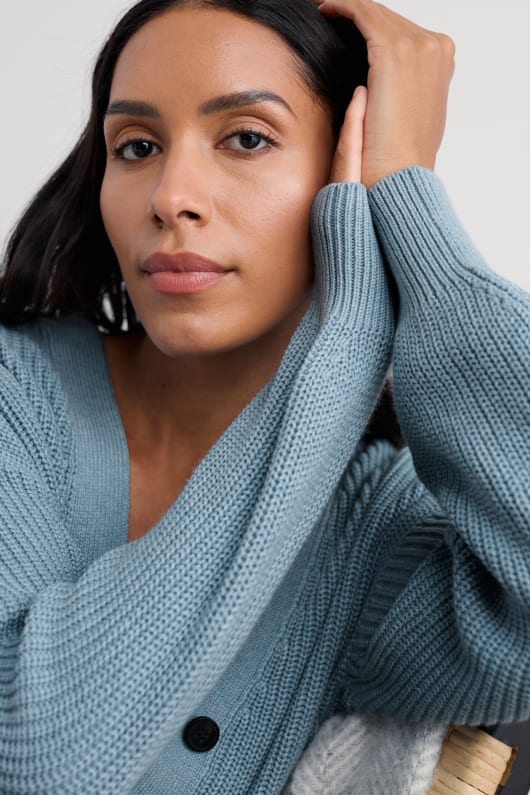 winding creek bio-baumwolle stricken strickjacke