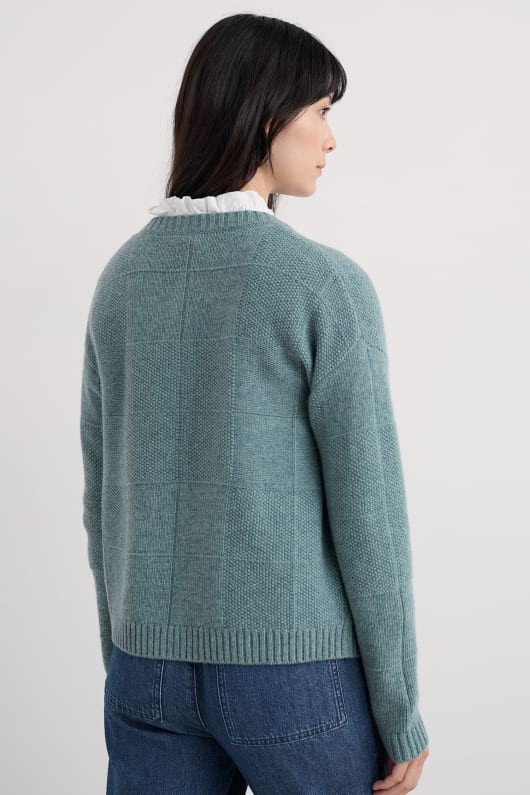 coweth geknöpfte strickjacke