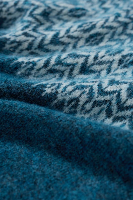 fichte frost mohair-blend fair isle jumper