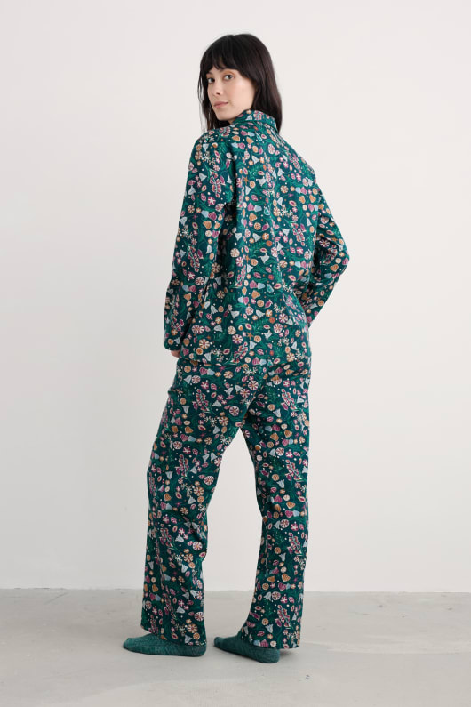 einfache sterne flanell-pyjama