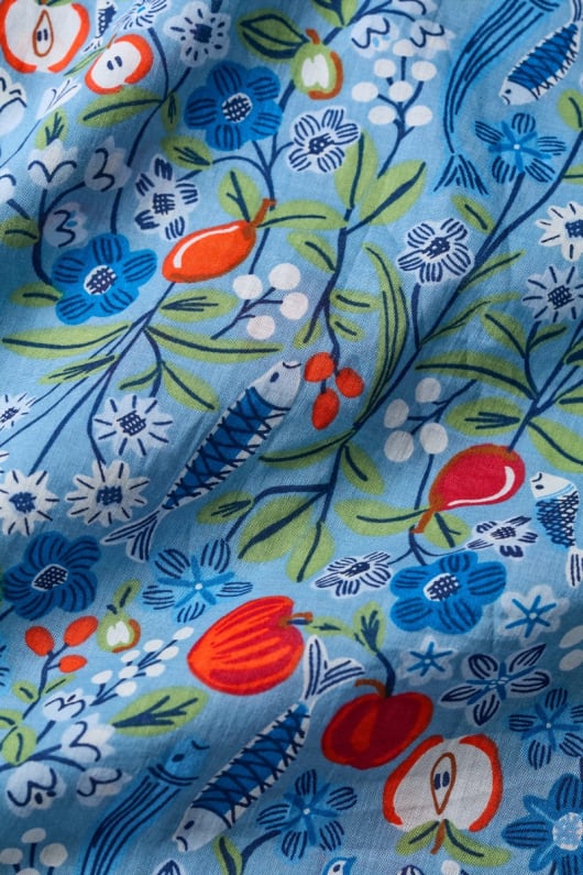 wasserfarben skizze 34 sleeve top in gots-zertifizierte bio-baumwolle
